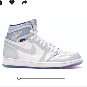 Box Included! Jordan 1 Retro High Zoom White Racer Blue, Men